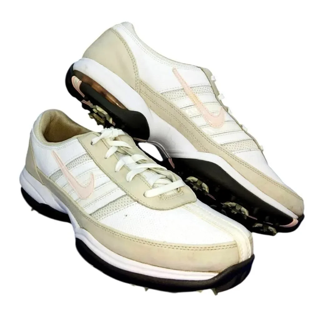 Nike Womens Golf Shoes - White with Pink Accents - Size 8.5